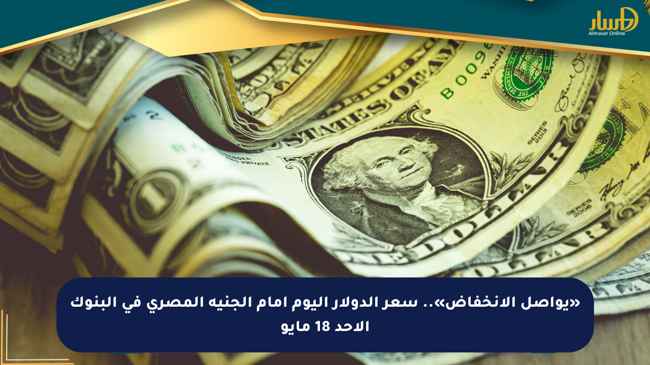 «يواصل الانخفاض».. سعر الدولار اليوم أمام الجنيه المصري في البنوك الأحد 18 مايو
